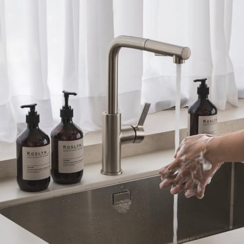 ROSLYN ROSLYN Aromatic Hand Wash, Scented Liquid Hand Soap, Pack of 1, 16.9 fl oz, Hinoki, 100% Vegan