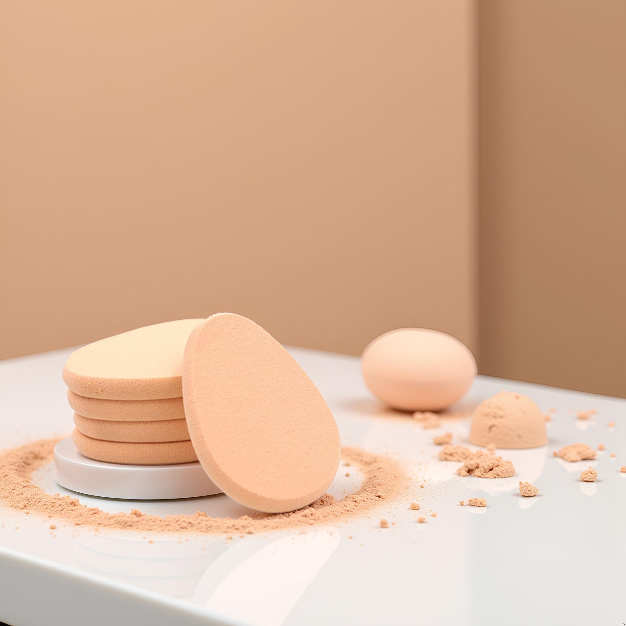 JJLFresheners 5Pcs Beige Smooth Makeup Sponge Blender Flawless Foundation Powder Puff Beauty,Makeup Brushes and Tools