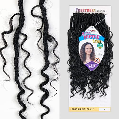 FREETRESS BRAIDS Freetress Synthetic Crochet Braid - BOHO HIPPIE LOC 12 Inch (T530)