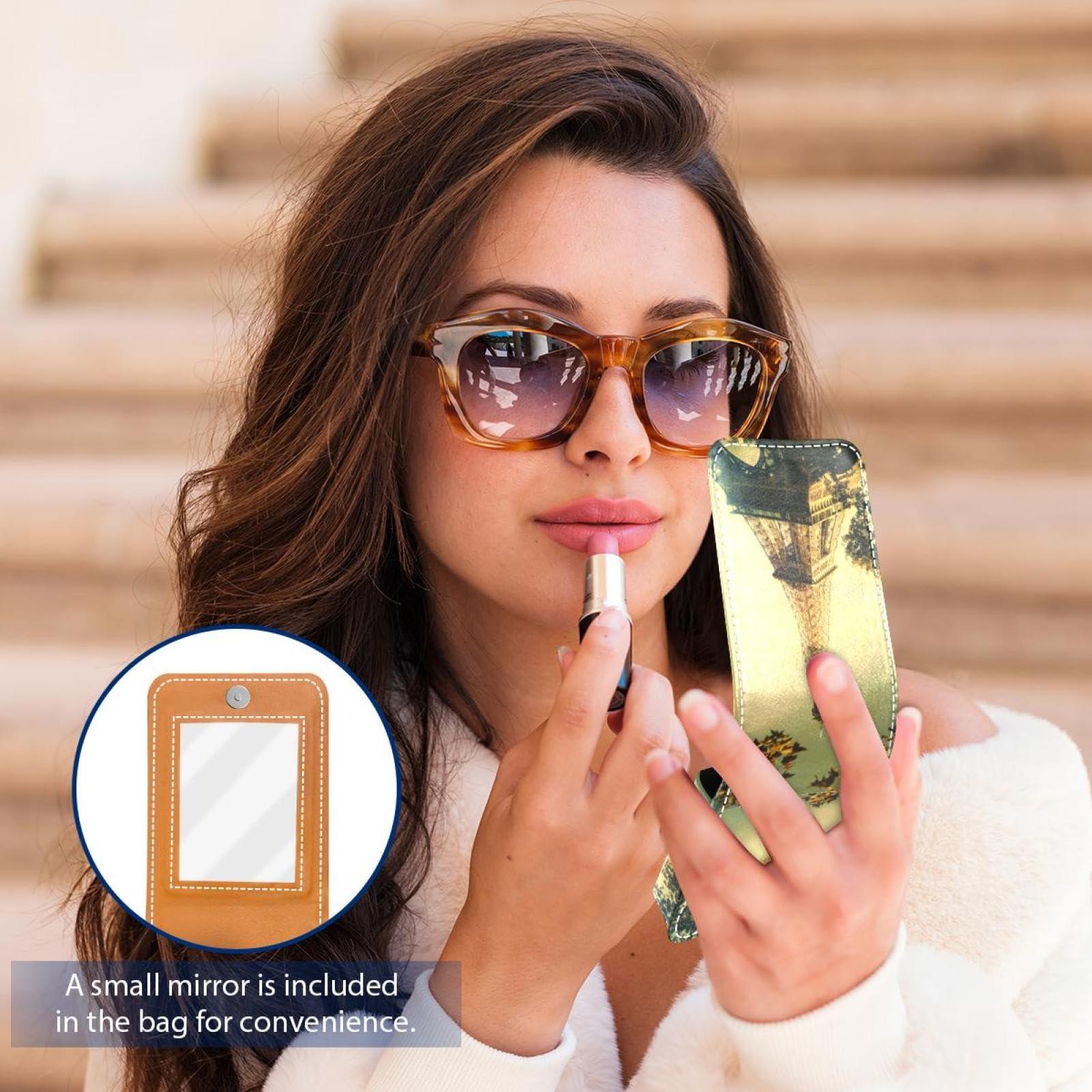 YTYVAGT YTYVAGT Lipstick Case,Portable Makeup Bag Cosmetic Pouch,Lipstick Holder Makeup Organizer,Eiffel Tower in Paris