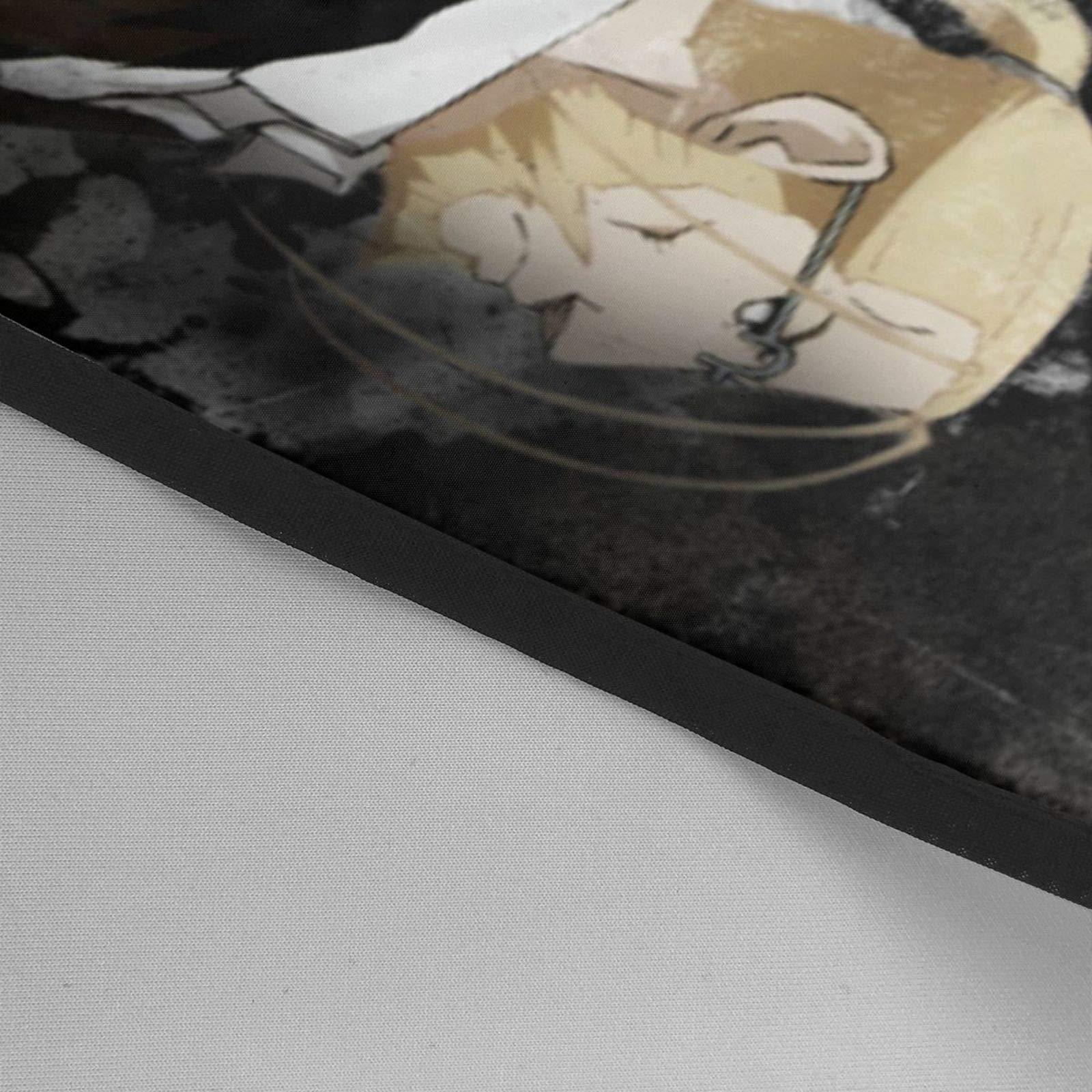 HopeOfLove 3d Printing Stain-Resistant Fullmmetal Alcchemist Alphonse Elric Edward Izumi Curtis Anime Salon Hair Cutting Cape For Hairstylists,Barber Cape For Men,Haircut Apron With Telescopic Buckle,55x66 Inch