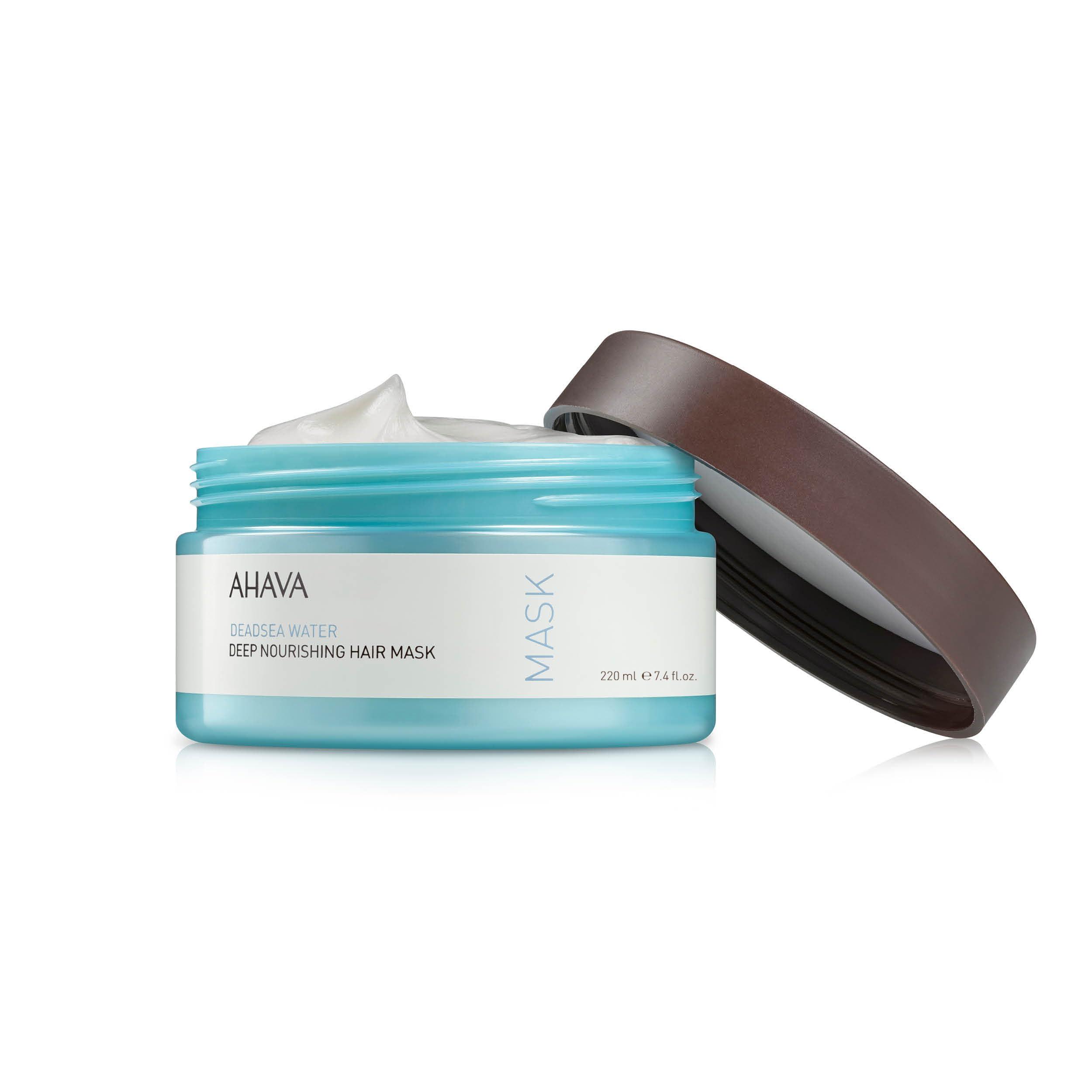 AHAVA AHAVA Dead Sea Water Deep Nourishing Hair Mask - Rich & Creamy Mask Nourishing & Revitalizing Shine, Cures Daily Scalp & Hair Damage, includes exclusive Osmoter, Jojoba Oil & Argan Oil 7.4 Fl.Oz