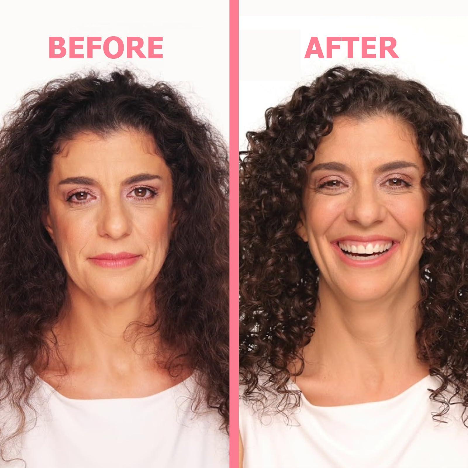 WOZUTUNT 3-In-1 Styling Cream for Flyaways - Anti-Frizz Cream to Define All Hair Types & Textures - Add Shine and Smoothness with Brush