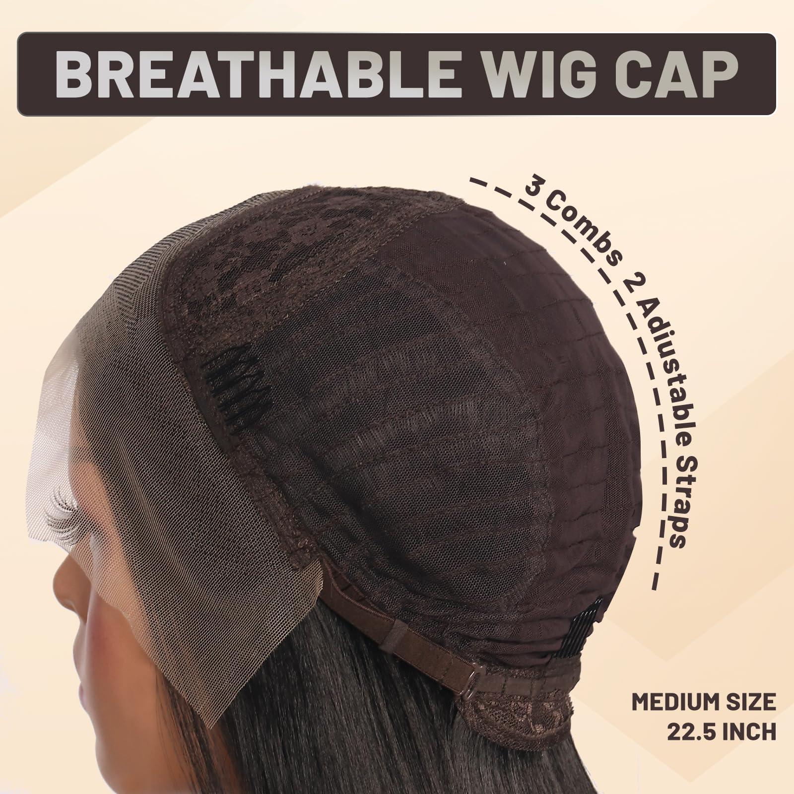 SSSNIVIA SSSNIVIA Red Wig Synthetic Lace Front Wig Ready to Wear Glueless Wig Pre Plucked 13x4 HD Lace Front Wigs Long Straight Red Wigs for Women Natural Looking 22inch