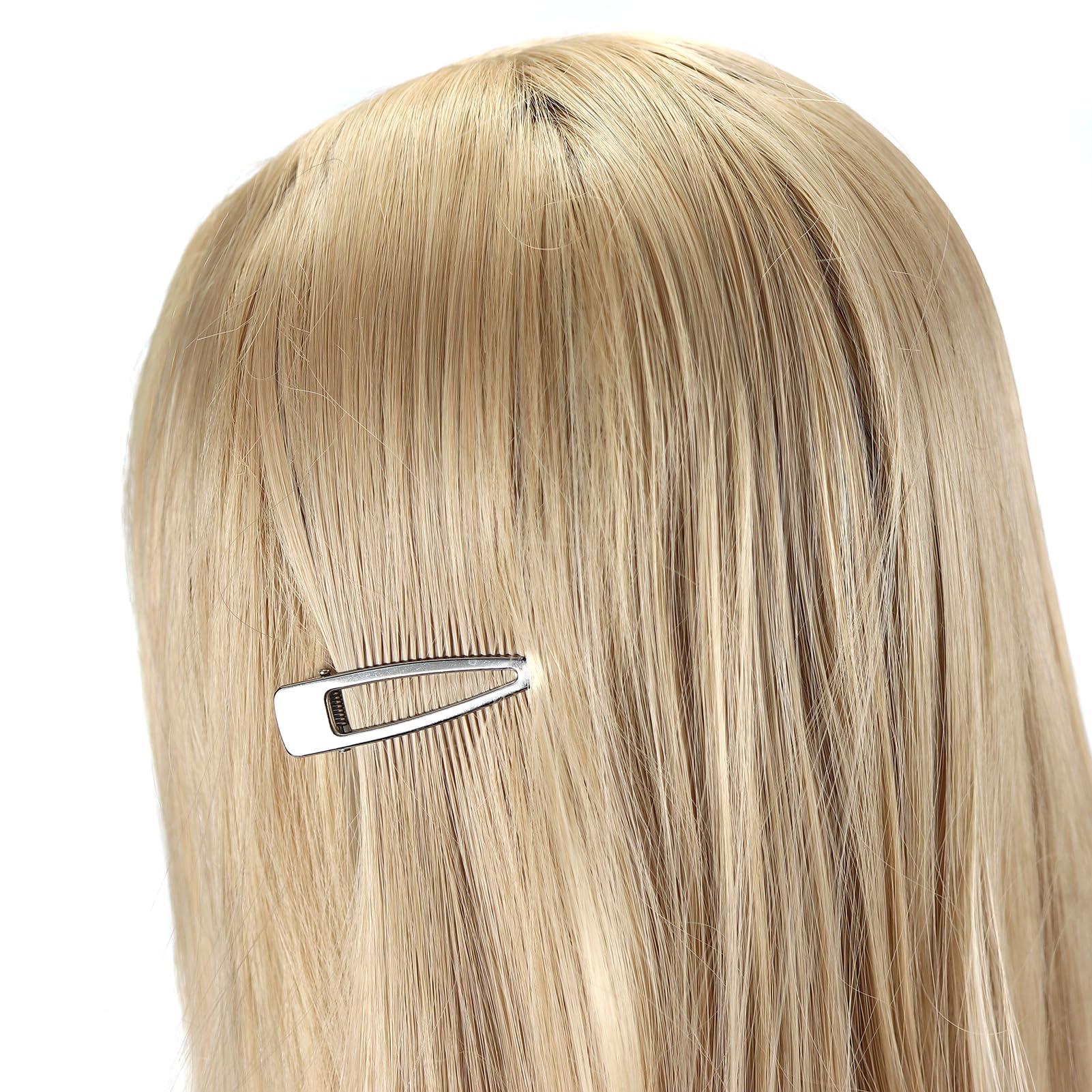 POMCOUS 20PCS Silver Metal Duckbill Hair clips for Women Thin Hair,Diy Anti-slip Styling Barrettes for Thick hair,No Crease Duck Billed Hair Clip for Girls (Basic model 1)