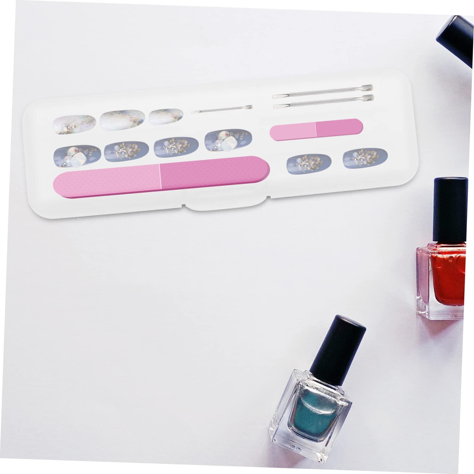 Mikinona Mikinona 2pcs Nail Art Storage Box Nail Drill Bit Case Tool Chest Nail Tools for Nail Art Manicure Tools Nail Salon Organizers Nails Tools Drawers Nail Art Tool Manicure Tool Boxes Plastic