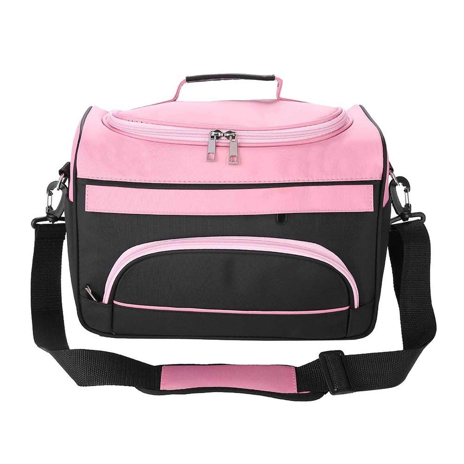 SYLJTY Large capacity professional hairdressing hairdressing equipment Salon tool carry bag travel storage box (pink)