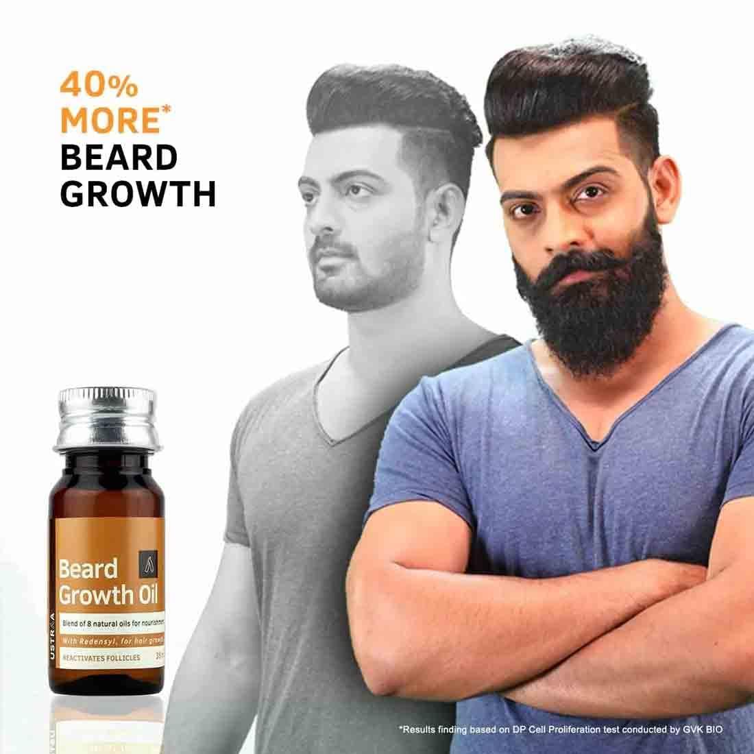 Generic Generic Ustra\'a Beard Growth Oil - 1.18 Fl Oz- More Beard Growth, With Redensyl, 8 Natural Oils including Jojoba Oil, Vitamin E, Nourishment & Strengthening, No Harmful Chemicals, Clear