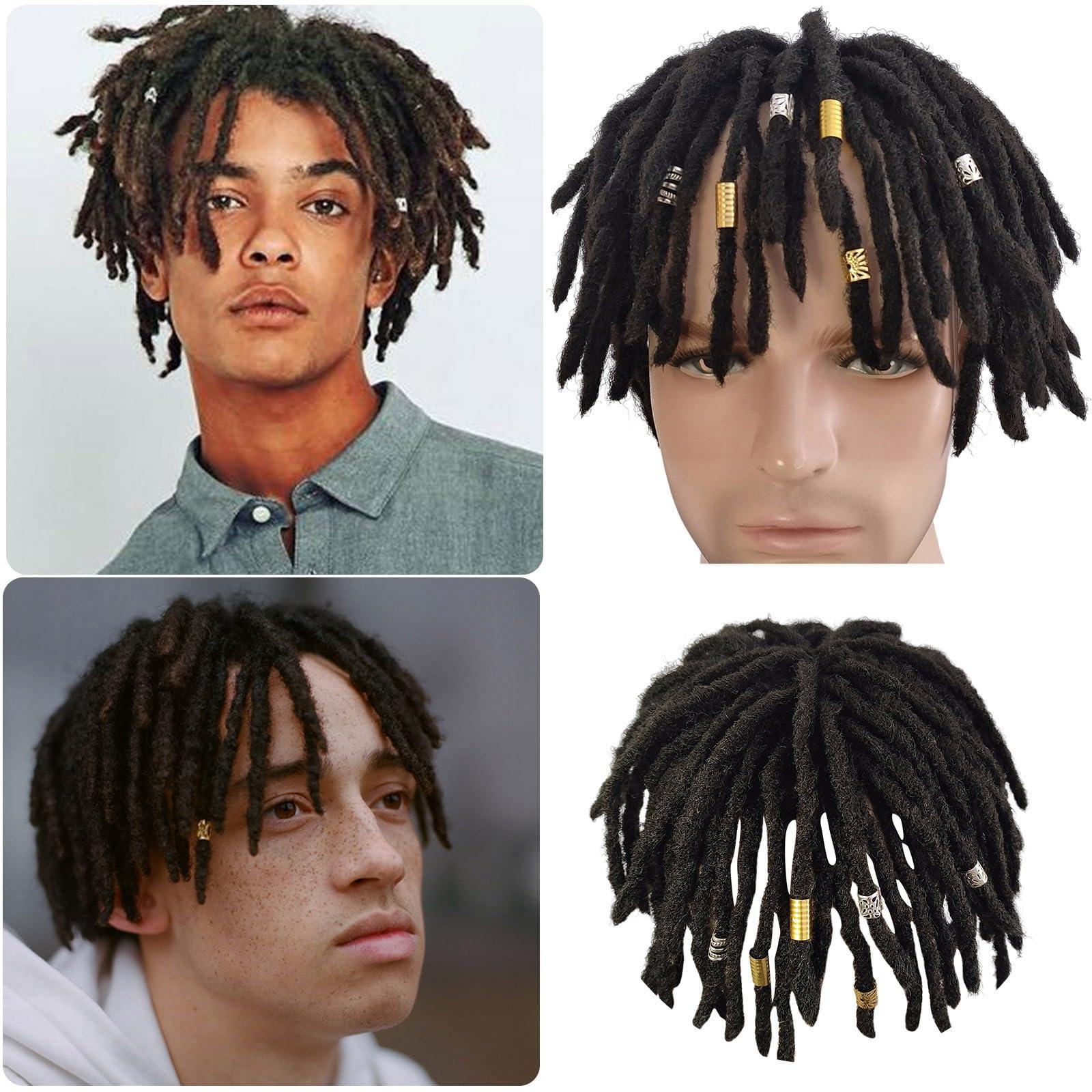 Dempiire Dempiire Braided Wig For Man Hair Hip Hop Men\'S African Hip Hop Men\'S Braids Wig Human Hair Wig Pieces For Men Male Wig Exaggerated