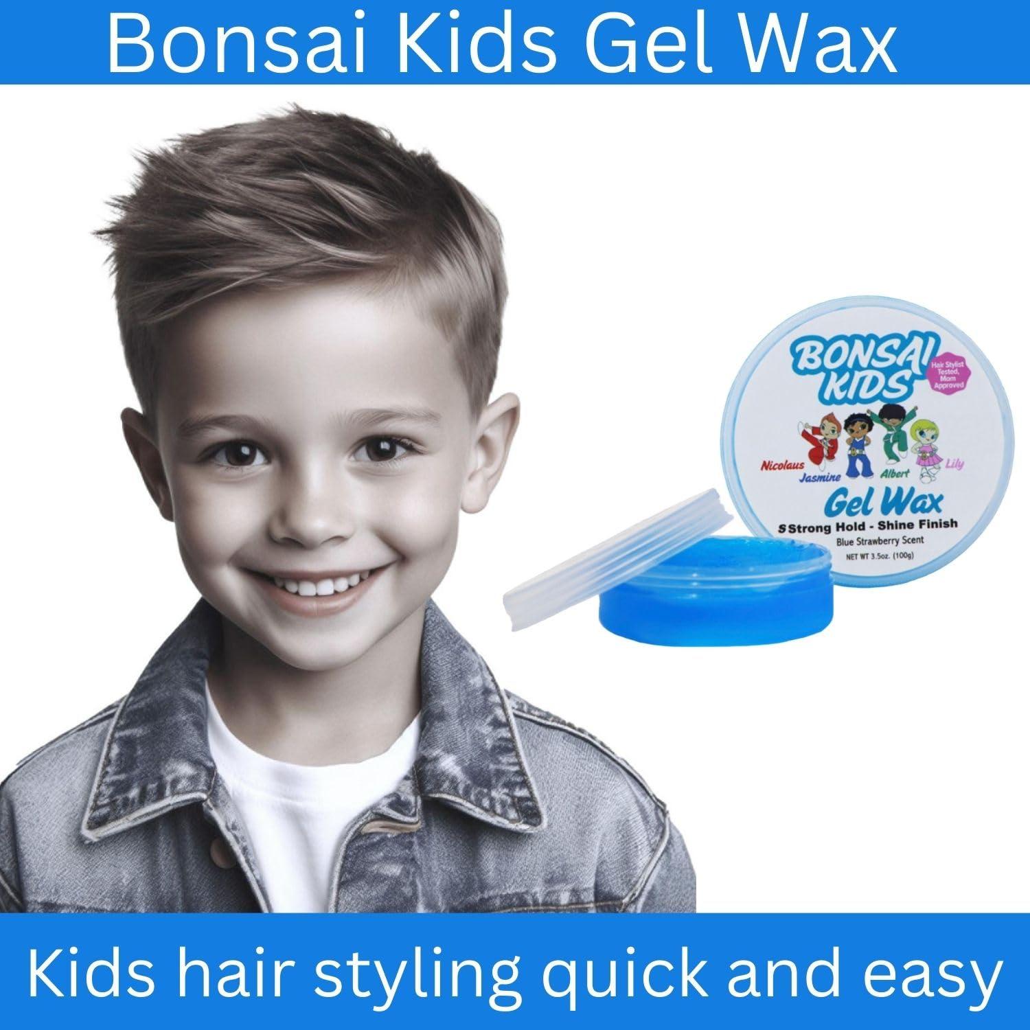 Bonsai Kids Hair Care Kids & Toddlers Gel Wax ~ Strong all-day hold, for Boys - Great for Ponytails, Buns, or Taming Flyaways