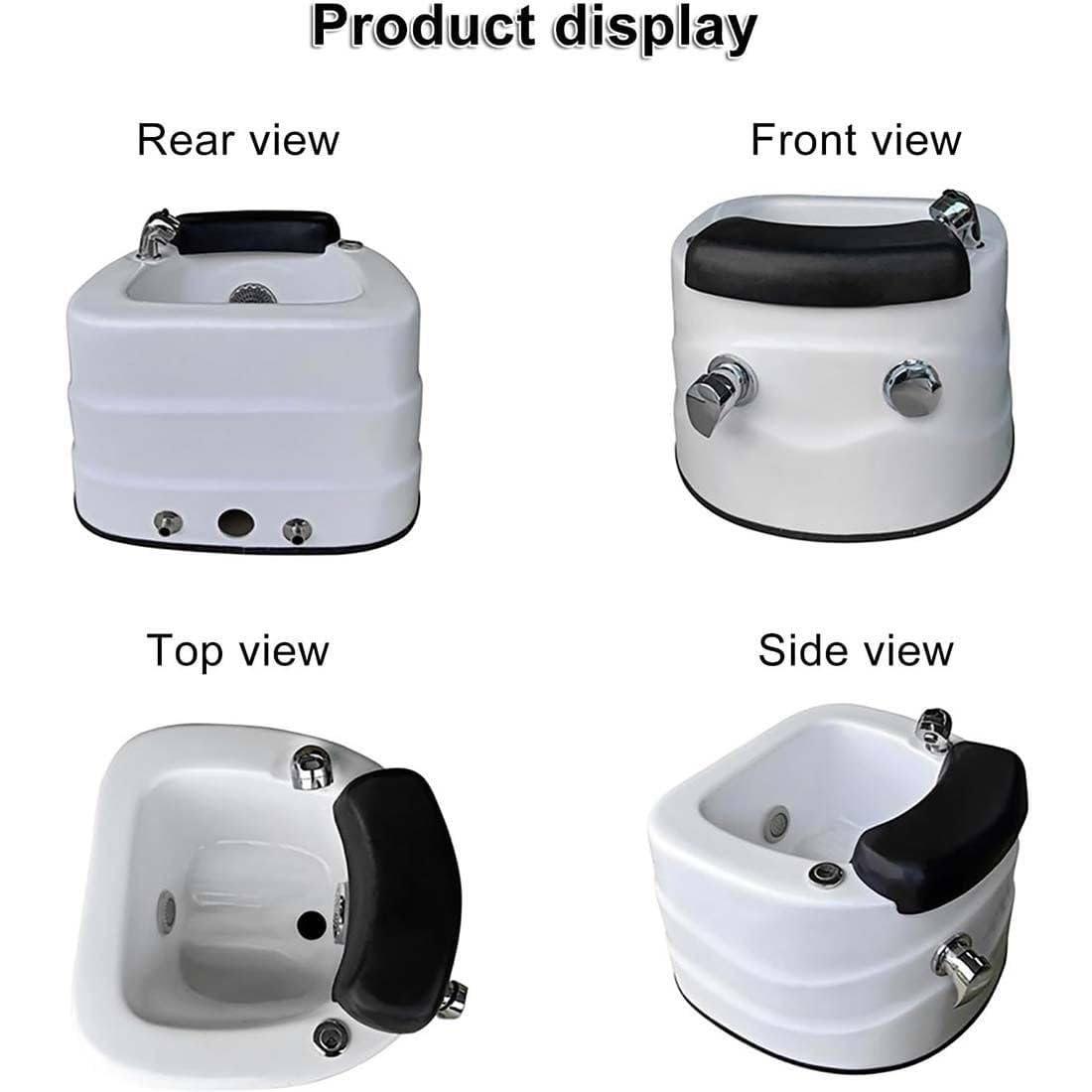 JIANGSS Acrylic Foot Bath,Home Foot Spa Pedicure Tub,Foot Detox Bucket Tub,Portable Foot Spa Bathtub,Deep Foot Bath Spa with Massage,Automatically Drain and Adjust Hot and Cold Water