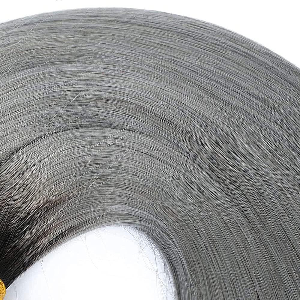 Freiuoke Grey Bundles Ombre Straight Human Hair Bundles 30 Inch Two Tone Dark Roots To Grey Bundles Human Hair Unprocessed Virgin Hair 1 Bundle Silver Bundles Hair Extensions