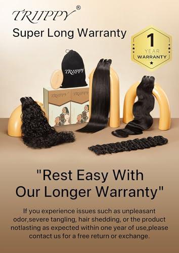 Triippy TRIIPPY Raw Human Hair Bundles,Triple Lifespan Than Regular Virgin Hair No.1 Sales Of Raw Hair Bundles,26 28 30 Inches Cambodia Raw Deep Wave 3 Bundles, Keep Soft and Smooth After Multiple Washes