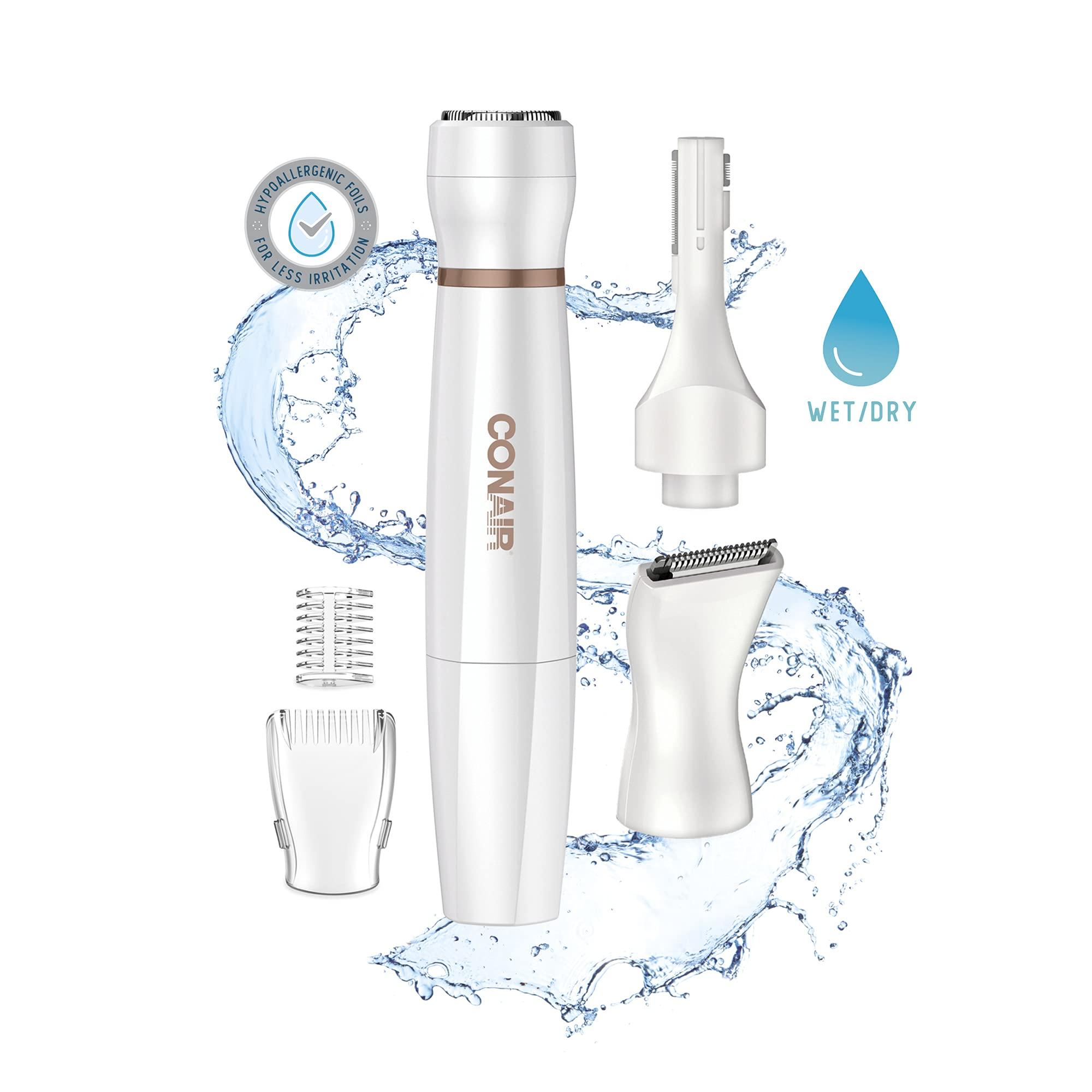 Conair Conair All-In-1 Facial Hair Removal for Women, Cordless Electric Trimmer, Perfect for Face, Ear/Nose, Eyebrows, and Bikini Lines