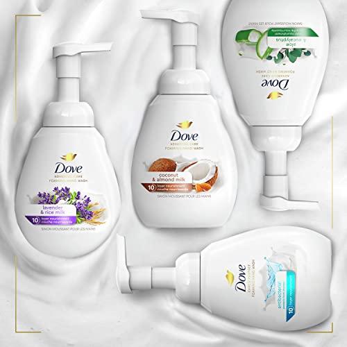 Dove Dove Foaming Hand Wash Lavender & Rice Milk Pack of 4 Protects Skin from Dryness, More Moisturizers than the Leading Ordinary Hand Soap, 10.1 oz