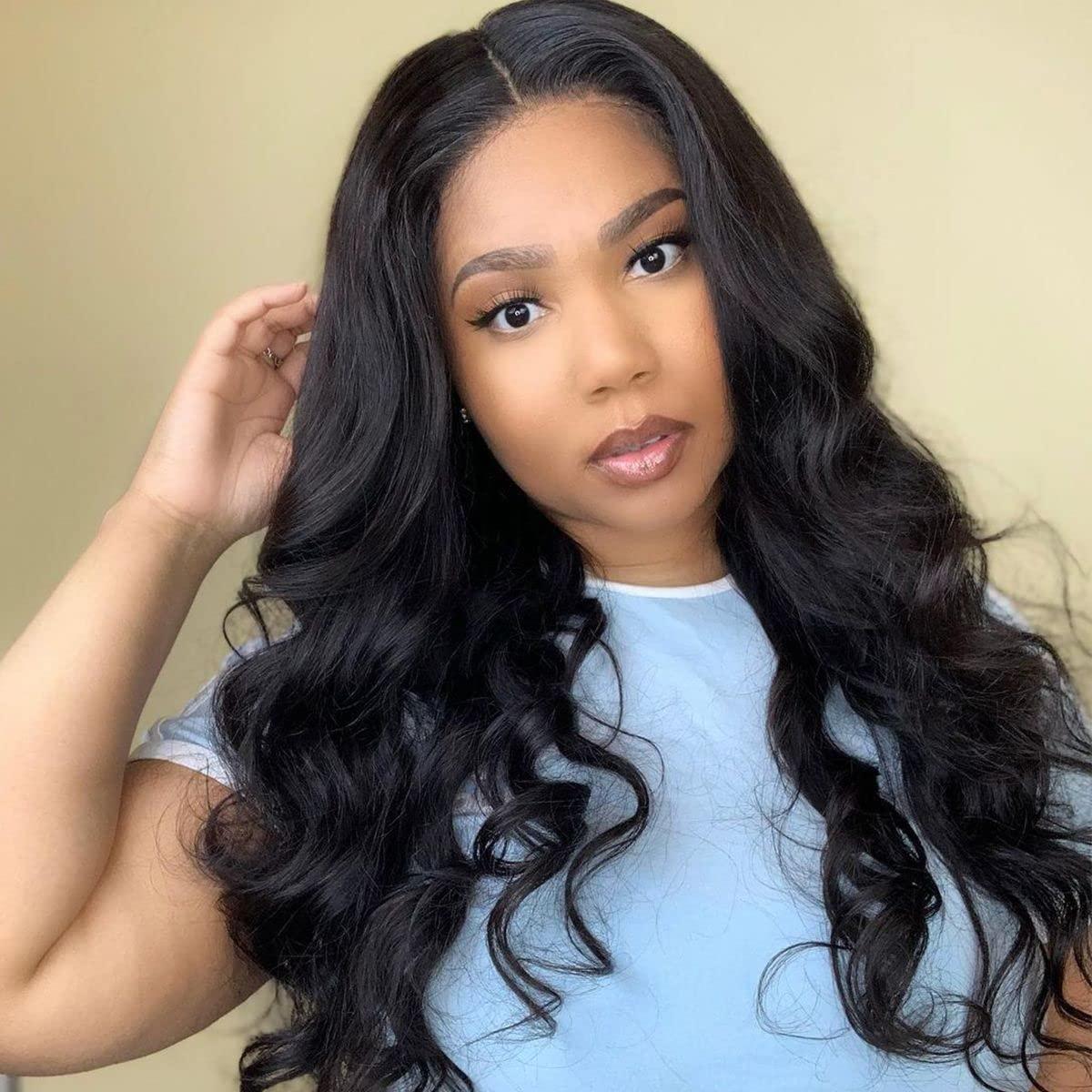 VRZ Body Wave Human Hair Lace Front Wig | Top Closure Wig | lace Frontal wigs | 360 Lace Wigs for Women 180% Density Transparent Lace Wigs (14 inches, 360 FRONTAL LACE WIG)