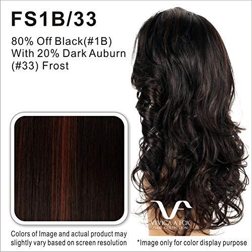 Vivica Vivica Oprah-2 Wig Color FS1B/33 Fox Wigs 6.5" Length Loose Mixed Spural Curls Synthetic Fiber Side Skin Part Pure Stretch Cap African American Black Womens Bundle MaxWigs Hairloss Booklet