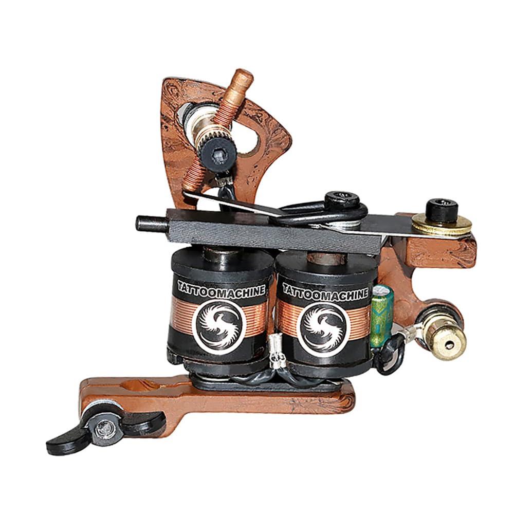 TTOOGO Coils Tattoo Machine for Beginners,Beginner-Friendly Coils Tattoo Machine: Master The Art of Tattooing with Precision And Ease,Brown