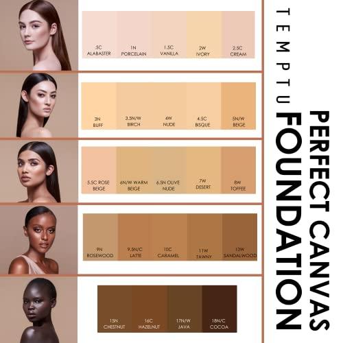 Temptu Temptu Perfect Canvas Airpod Foundation Trio, Warm Beige