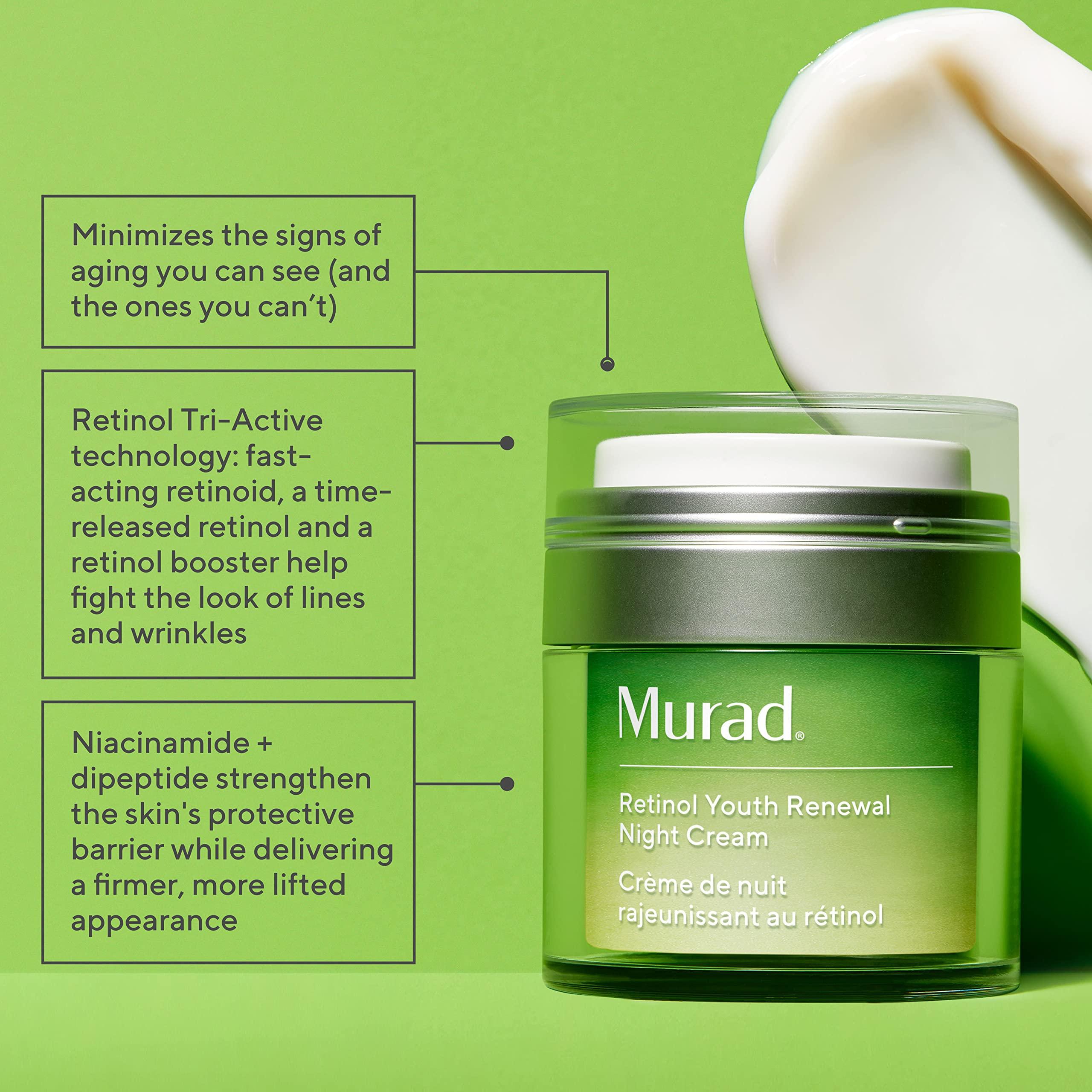 Murad Murad Youth Renewal Retinol Trial Kit – 3-Piece Trial-Size Kit $102 Value - Anti-Aging Retinol Skincare Set - Retinol Serum for Face, Retinol Eye Serum, & Retinol Night Cream