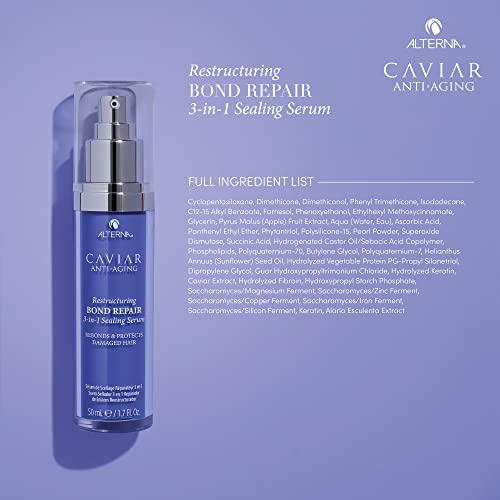 Alterna Haircare Alterna Caviar Anti-Aging Restructuring Bond Repair 3-in-1 Sealing Serum, Rebonds & Protects Damaged Hair,1.7 Fl Oz (Pack of 1)
