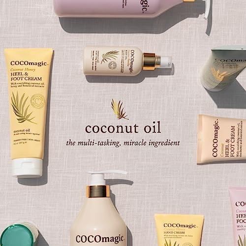 Cocomagic Cocomagic Coconut Honey Heel & Foot Cream - w/Coconut Oil, Honey, & Botanical Extracts | Moisturize Dry, Cracked Feet | Softens & Smooths | Non Greasy | Made in USA, Cruelty & Paraben Free (8 Oz)