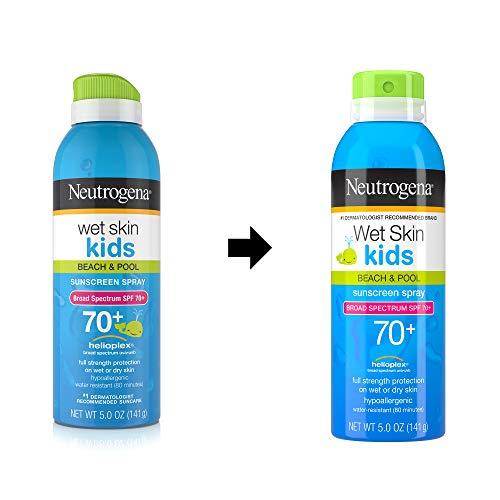 Neutrogena Neutrogena Wet Skin Kids Sunscreen Spray, Water-Resistant and Oil-Free, Broad Spectrum SPF 70+, 5 oz
