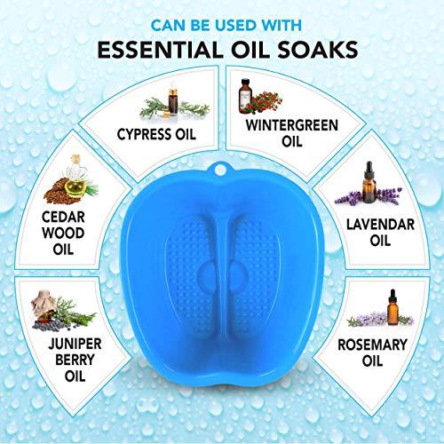 Mantello Mantello Foot Bath, Extra Large, Foot Soaking Tub - Pedicure Bowl - Foot Soak Tub (Blue)