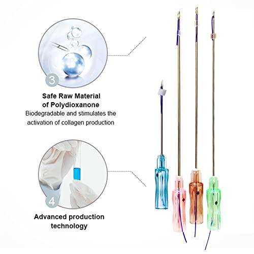 elves Elves 4D COG PDO Threads for Face Eyebrow Lift (Sharp23G60)/PDO Cog Threads 360R Bidirectional Sharp Tip for Whole Body Lifting/10pcs