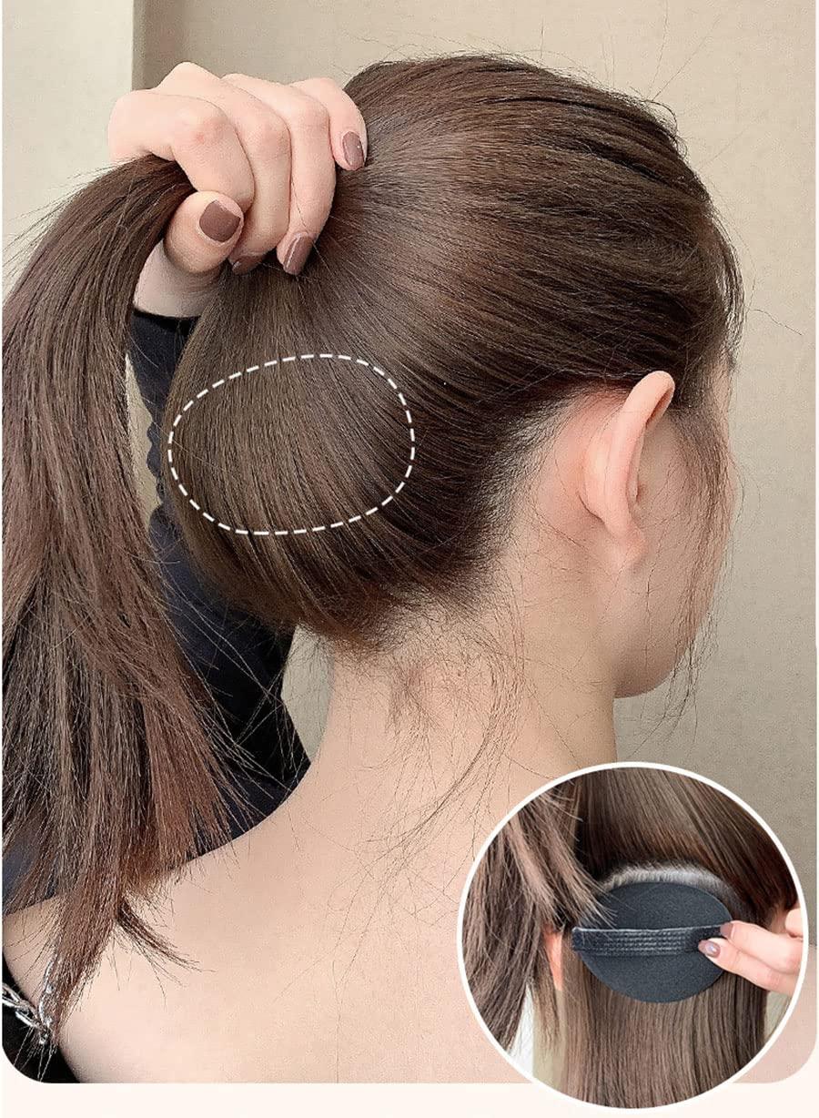 vipolish 8 PCS Black Hair Bump It Up Inserts Set for Women - Sponge Bases, Combs, Clips, and Extensions Accessories for Heightening Hairstyles