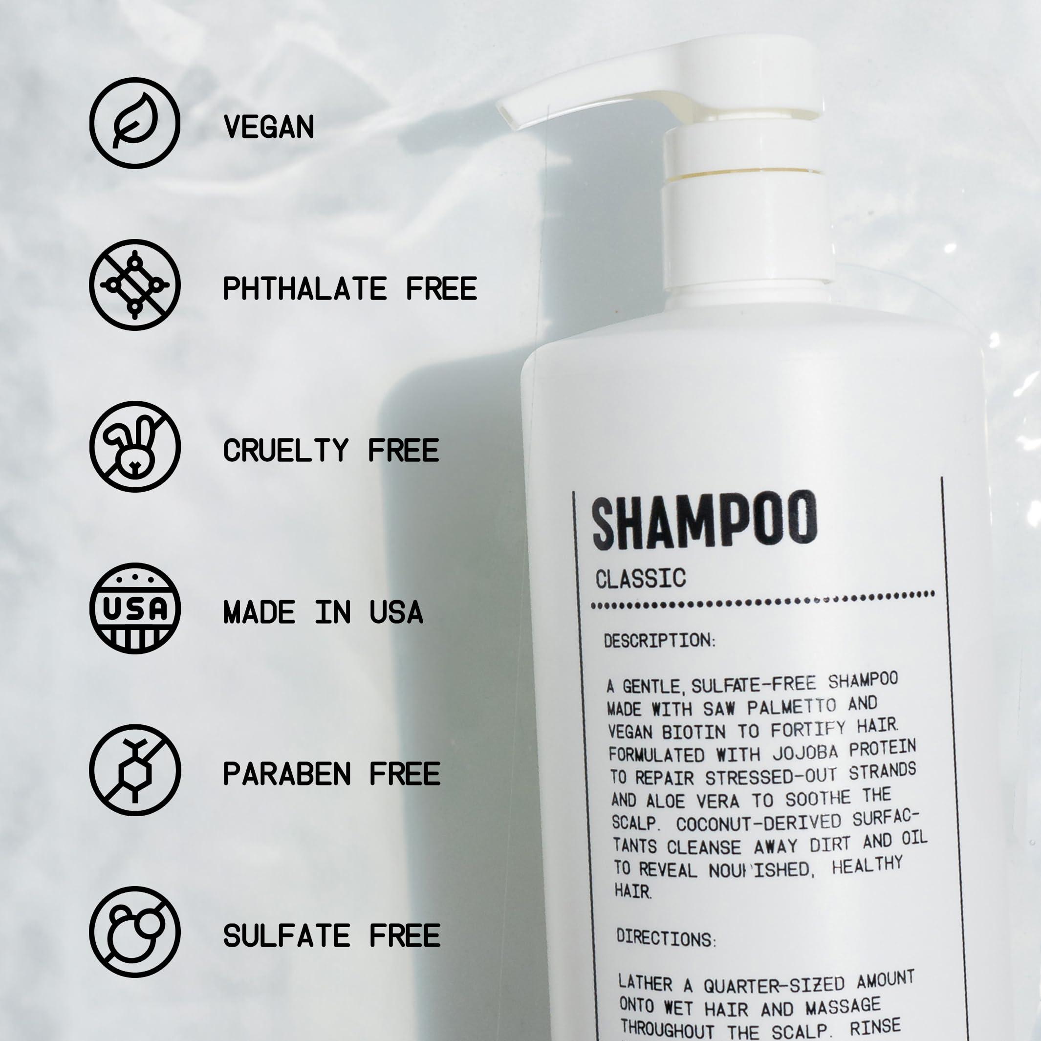 Blu Atlas Blu Atlas Men's Shampoo and Conditioner - Classic Scent - Gentle Cleansing, Hydrating Shampoo for Volume, All Hair Types - 32 oz Bottle