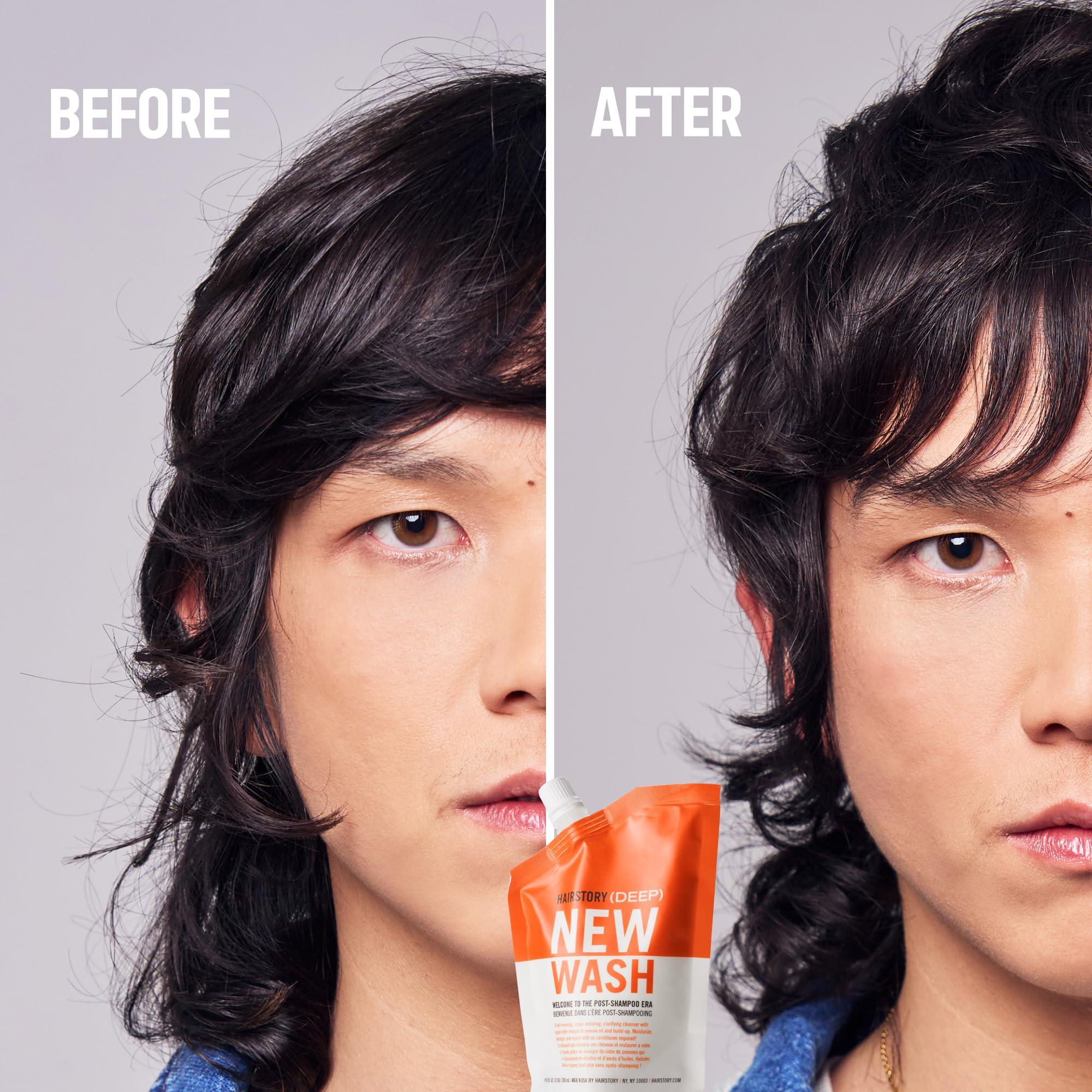 Hairstory Hairstory New Wash Deep, Clarifying Cleansing Cream for Oily & Fine Hair, Shampoo & Conditioner Alternative, Removes Buildup & Restores Scalp, 20oz