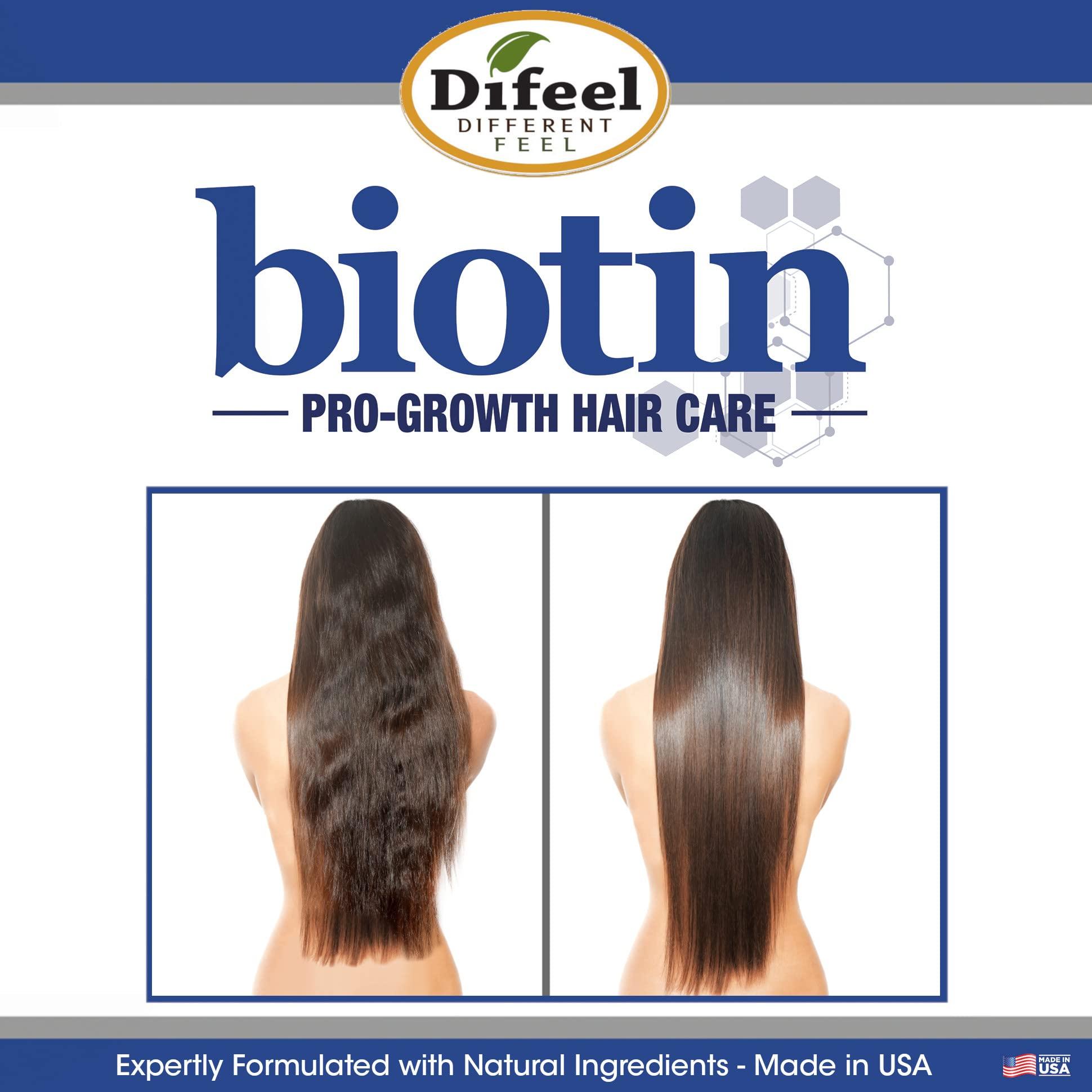 Difeel Difeel Pro-Growth Biotin Shampoo & Conditioner 2-PC Gift Set - Shampoo and Conditioner for Thinning Hair and Hair Loss, Sulfate Free Shampoo & Conditioner