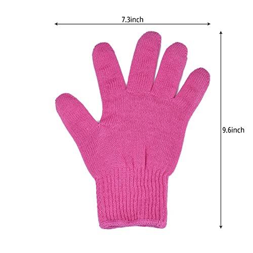 FOHOLA FOHOLA 1 Pc Professional Heat Resistant Gloves for Hair Styling, Heat Proof Gloves, Heat Protection Gloves for Curling Wand (Pink) (1, M)
