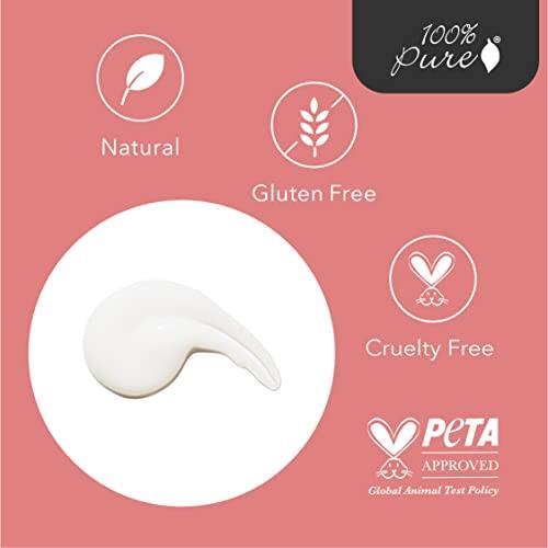 100% PURE 100% PURE Argan Oil Creamy Cleanser Daily Moisturizing Face Wash & Makeup Remover - Natural Anti-Aging Cleansing Botanicals for Clear Skin & Healthy Radiant Glow - 3.4 Fl Oz