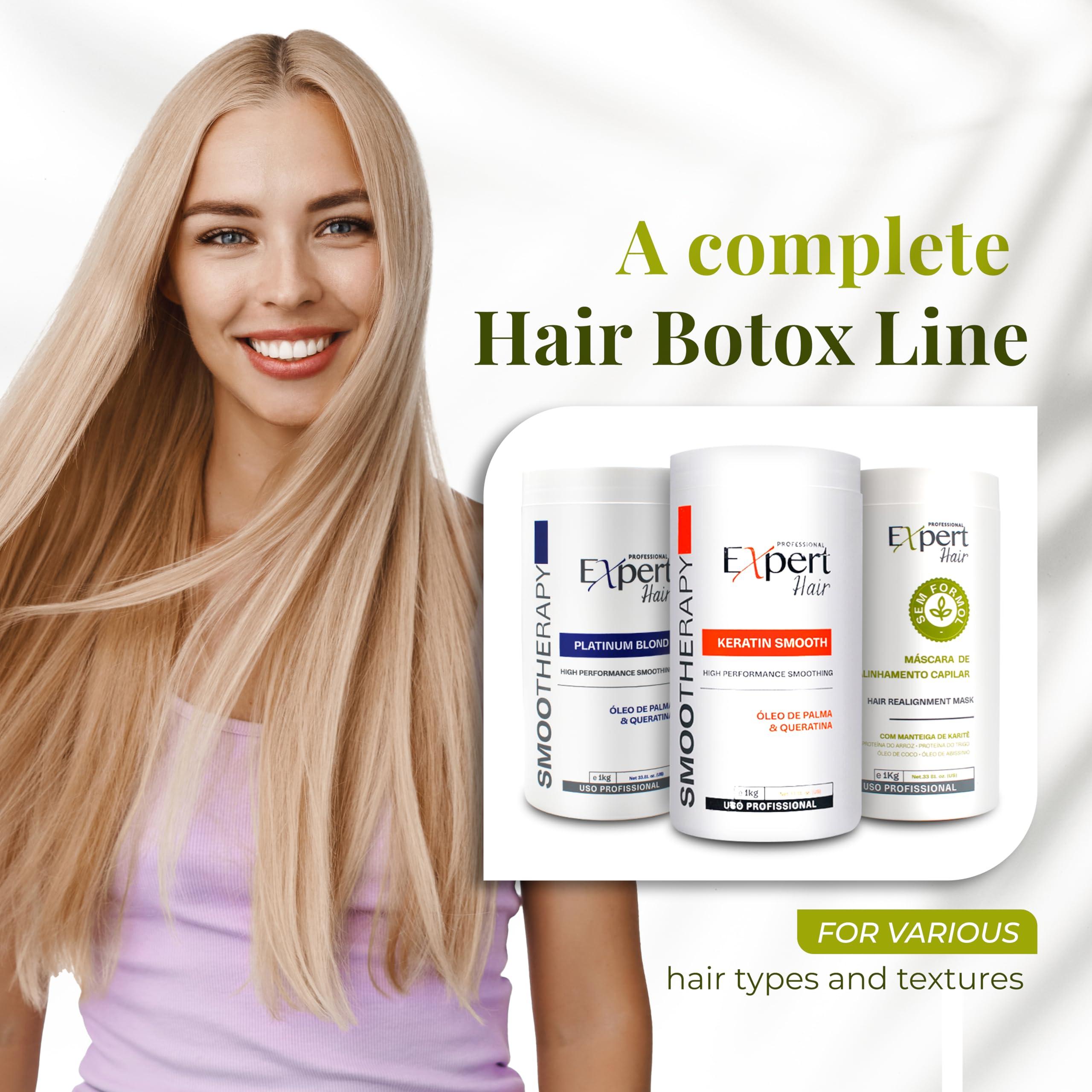 Expert Hair Bio Protein Botox Hair Treatment - Formaldehyde-Free Straightening, Anti-Frizz Keratin with Organic Keratin for Sleek Hair, 1kg