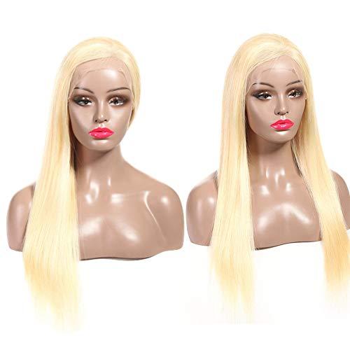 Loviness 613 Blonde Human Hair Wigs Long 13X4 Lace Front Deep Parting Wig Glueless 180% Density Lace Wig With Pre-Plucked Hairline Human Hair Straight For Women Bleached Knots 22 Inch