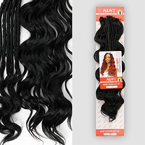 Hair Plus Femi Collection MnM'S Crochet Braids MnM'S Ocean Locs 20" (1-pack, T1B/BURG)