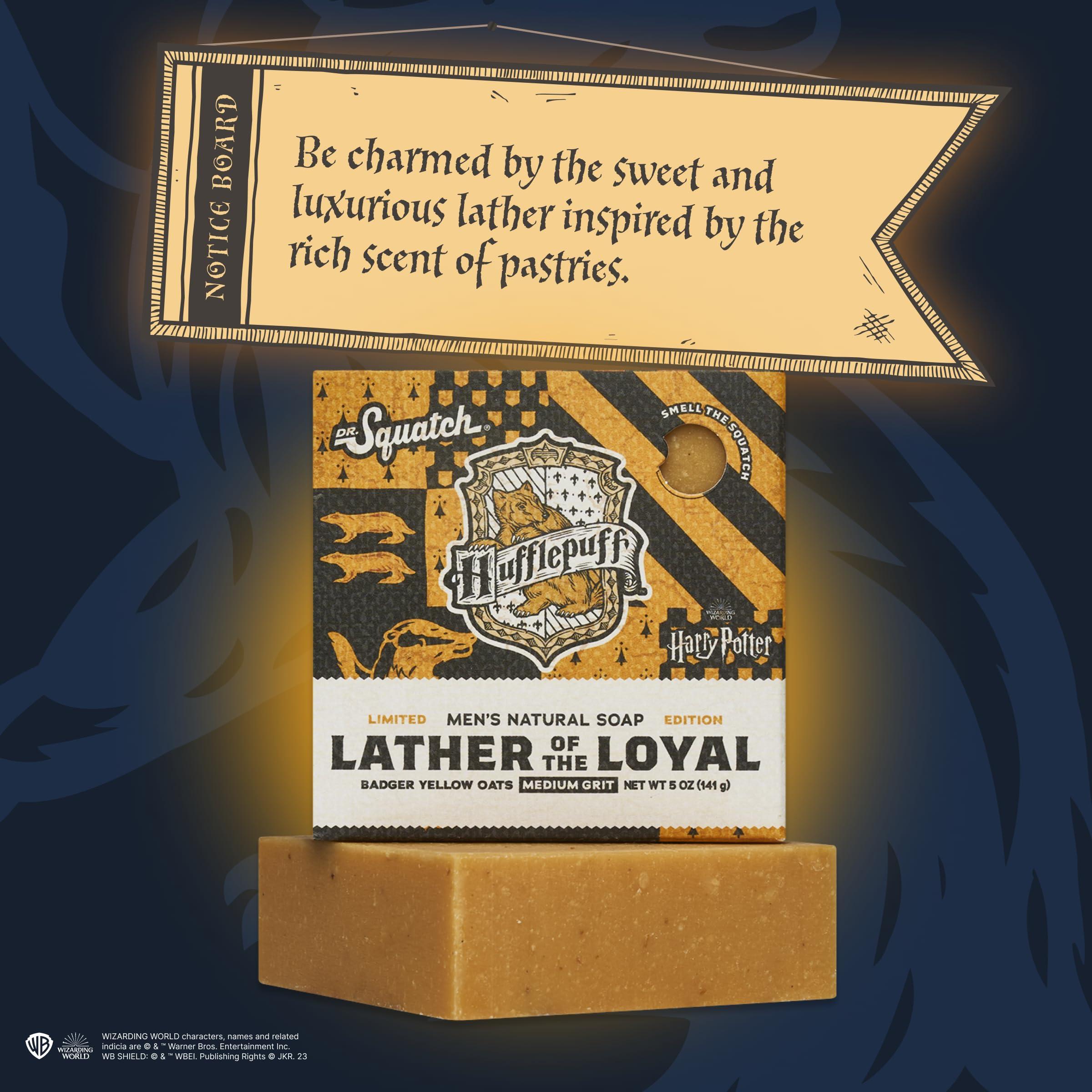 Dr. Squatch Dr. Squatch Harry Potter Collection with Collector\'s Box - Men\'s Natural Bar Soap 4 Pack Bundle and Collector\'s Box - Soap inspired by Gryffindor, Slytherin, Ravenclaw, and Hufflepuff