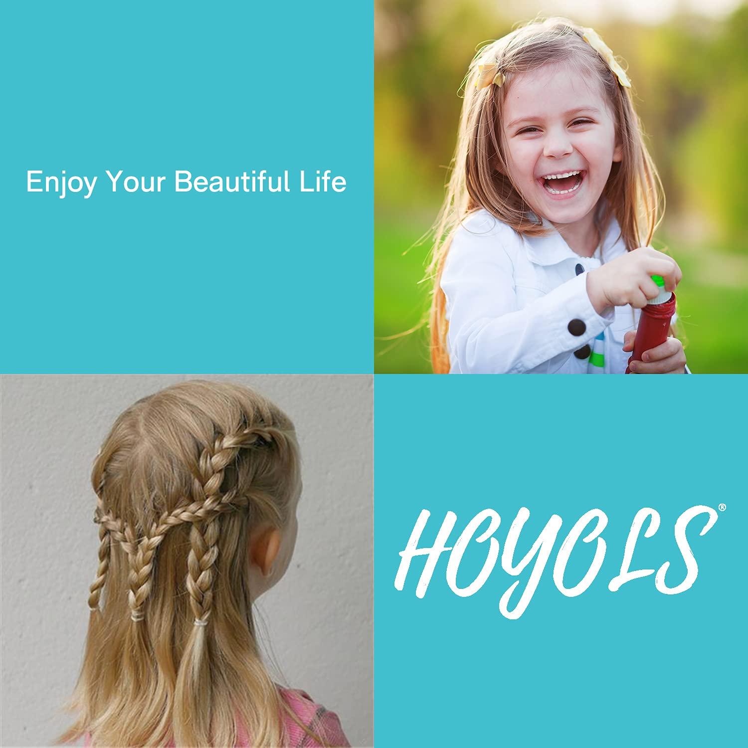 HOYOLS HOYOLS 3/4 Inch White Hair Rubber Bands for Hair Ties, Small Elastics Bands Ponytail Holders for Women Baby Girls Kids Mini Student Crafts Office 600pcs (M) Latex-Free