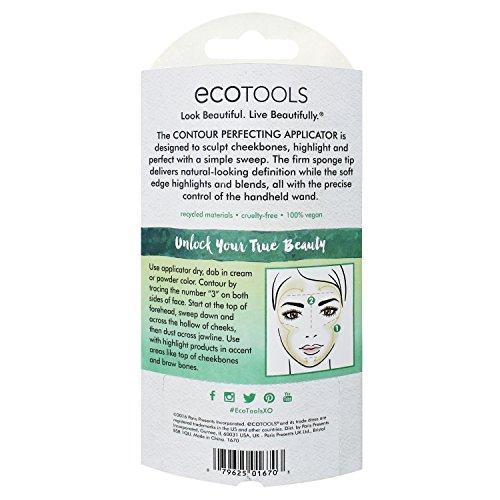 EcoTools Ecotools Cruelty Free Contour Perfecting Applicator Made With Recycled Materials, Latex Free; Determatologist Tested; Pointed Tip and Aluminum Handle for Cheekbone Sculpting Precision