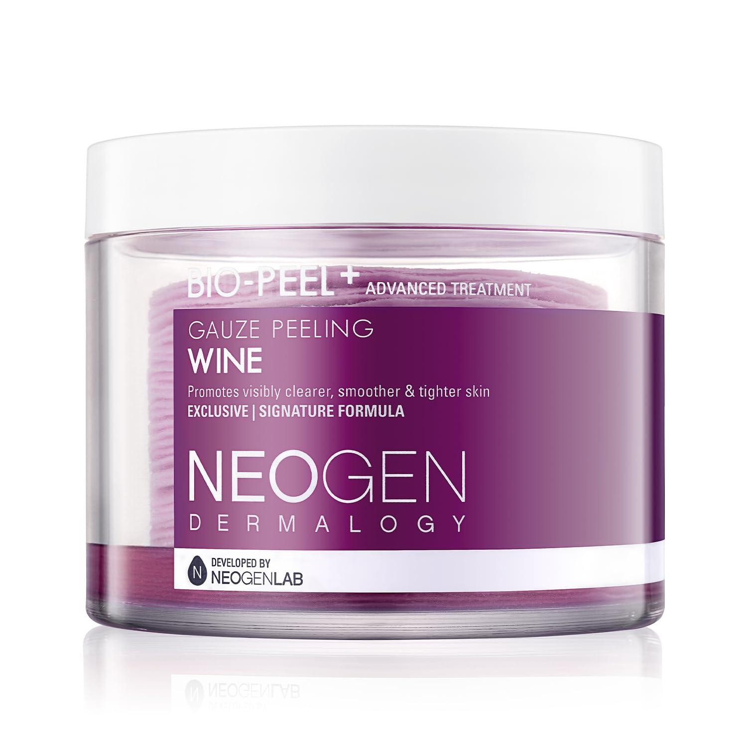 DERMALOGY by NEOGENLAB DERMALOGY by NEOGENLAB Bio-Peel Gauze Peeling Pads (Wine, 30 pads) - Exfoliating & Firming Peeling Pad with PHA & Red Wine & Resveratrol & Acid Hyaluronic - Korean Skin Care