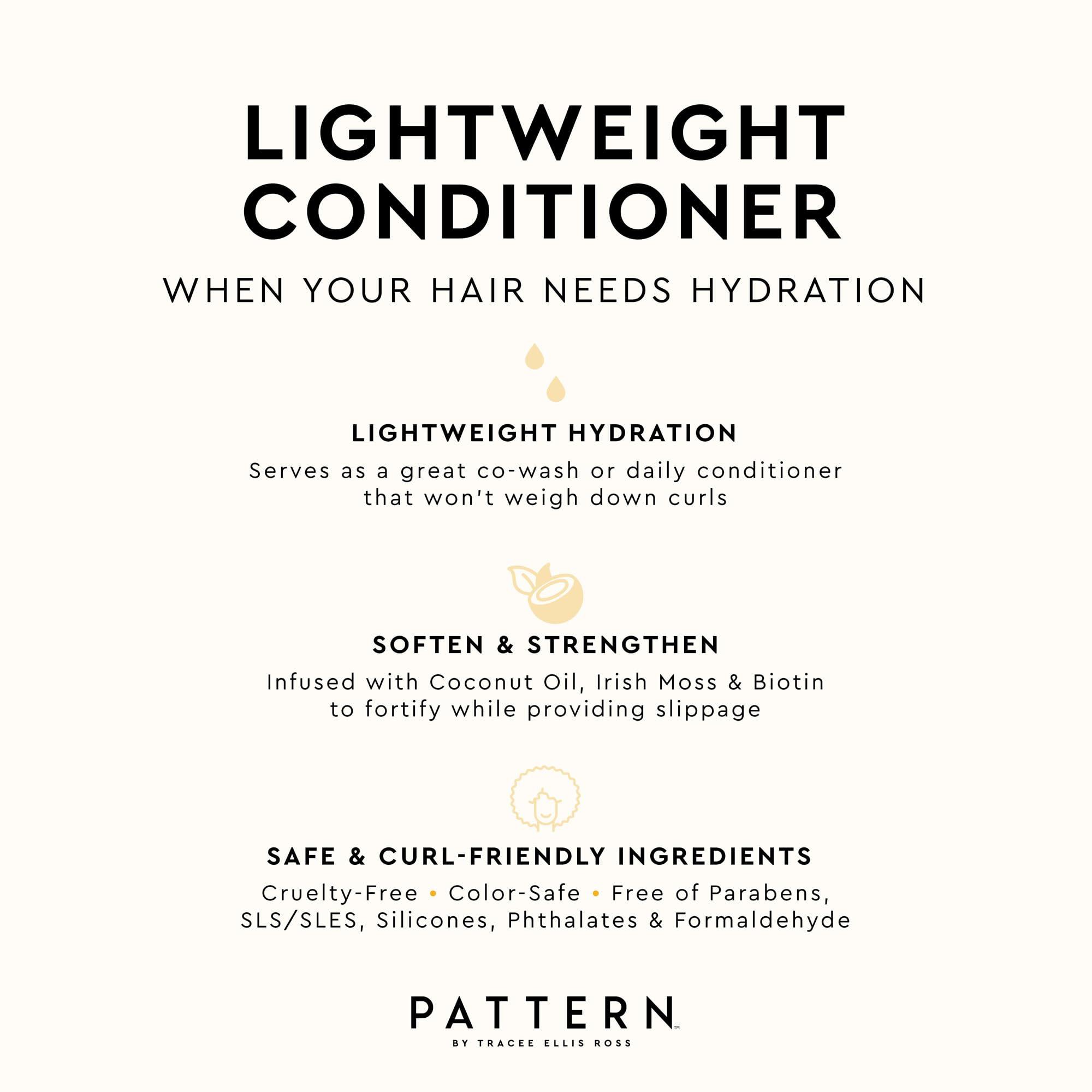 PATTERN PATTERN Beauty by Tracee Ellis Ross Lightweight Conditioner, 29 Fl Oz, Rich Moisture for Curlies, Coilies and Tight-Textured Hair, 3a-4c