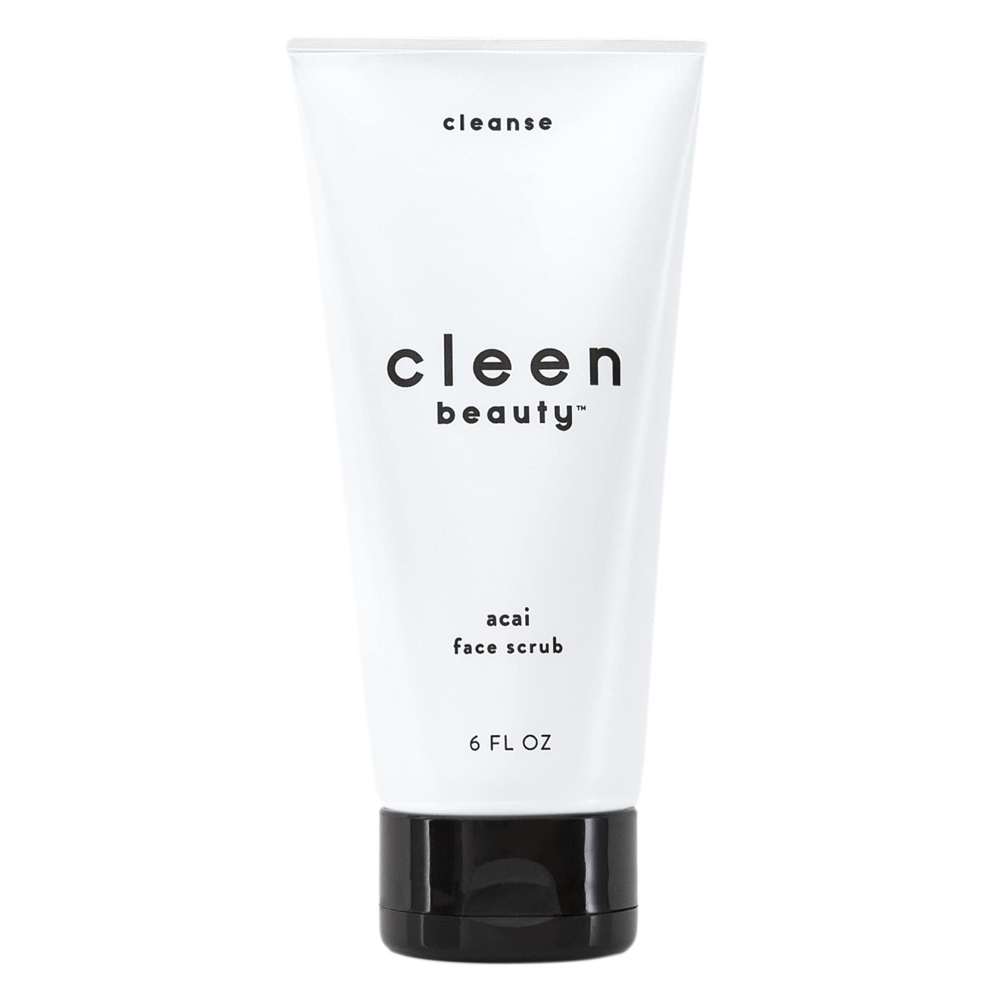 CLEEN BEAUTY Cleen Beauty Acai Face Scrub | Acai Face Exfoliator | Exfoliating Face Wash with Brazil Nut Oil & Avocado Oil | Facial Scrub - Paraben Free, SLS Free | Exfoliating Face Scrub | 6.0 Fl Oz