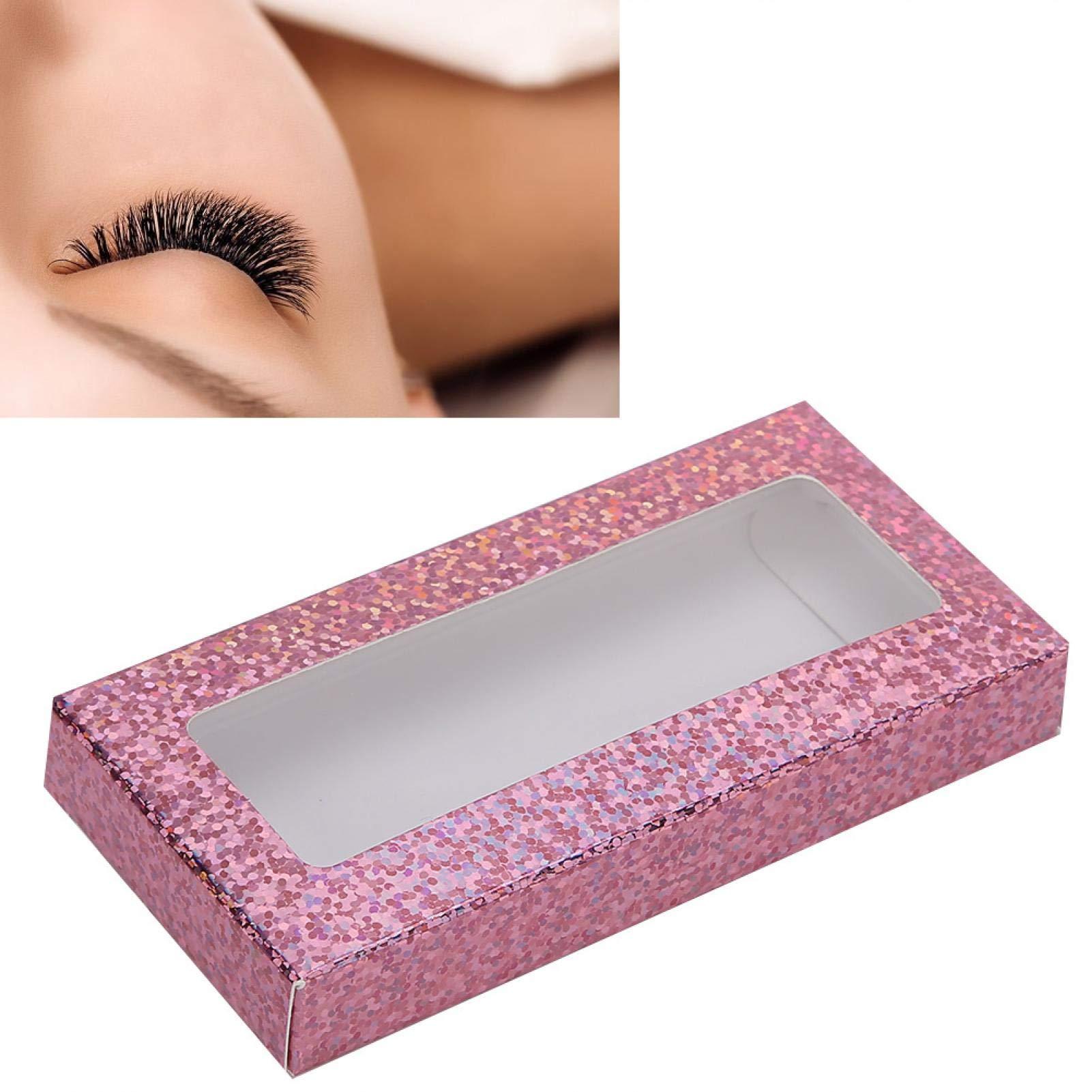 TARSHYRY Empty False Eyelash Organizer, 10Pcs False Eyelashes Storage, Makeup Tool, Grafting Eyelash Box For Cosmetic Display Cases (Lentejuelas Rojas)