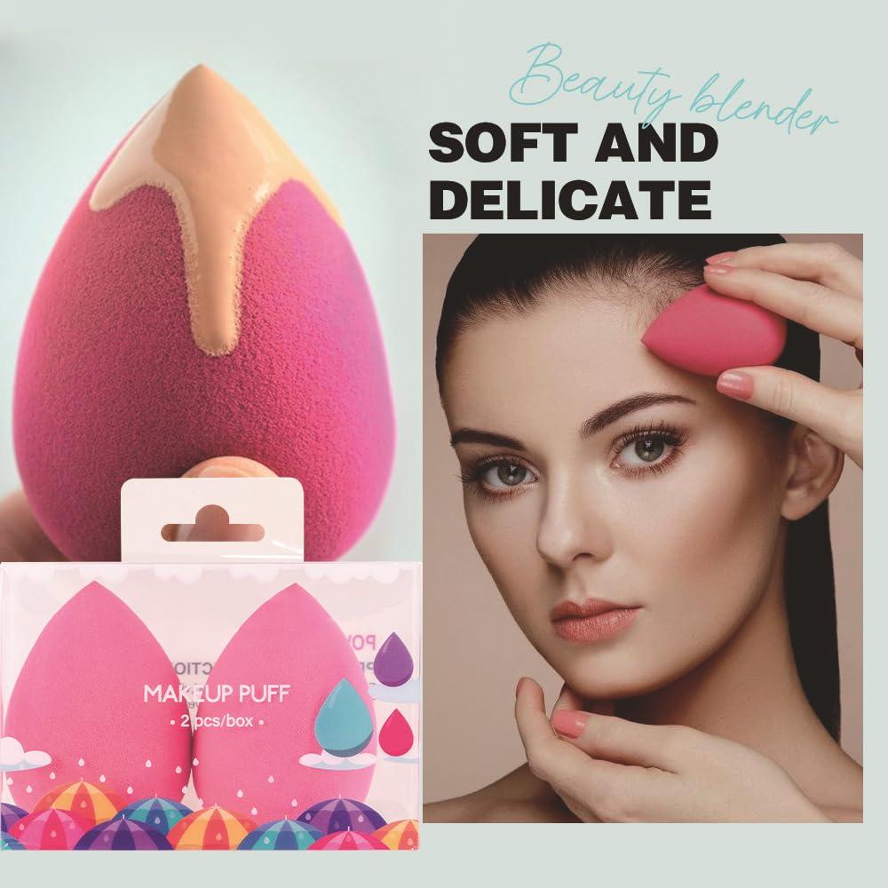 NinthAvenue Basics Makeup Sponge Blenders Sponges Egg Shaped Blending Sponge Foundation Applicator Cosmetic Sponges Makeup Sponges for Foundation, Liquid, Cream and Powder Blender (pingk,gourd)