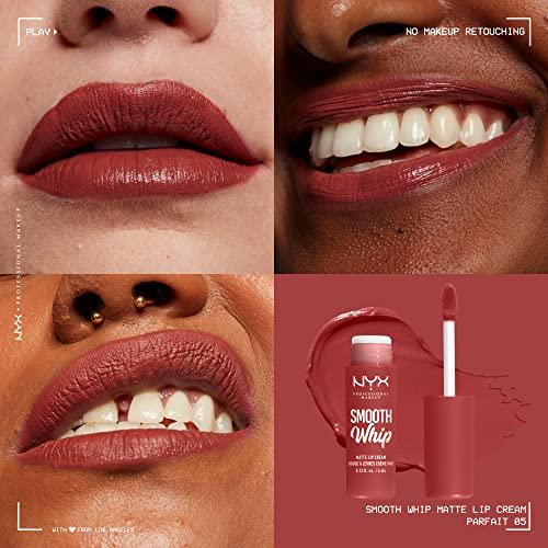NYX PROFESSIONAL MAKEUP NYX PROFESSIONAL MAKEUP Smooth Whip Matte Lip Cream, Long Lasting, Moisturizing, Vegan Liquid Lipstick - Parfait (Midtone Red Nude)