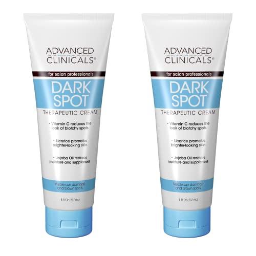 Advanced Clinicals Advanced Clinicals Dark Spot Vitamin C Cream For Face, Hand, & Body Lotion, Anti Aging Therapeutic Skin Care Moisturizer Lotion Reduces Appearance Of Age Spots, Blotchy Skin, & Wrinkles, (2-Pack)