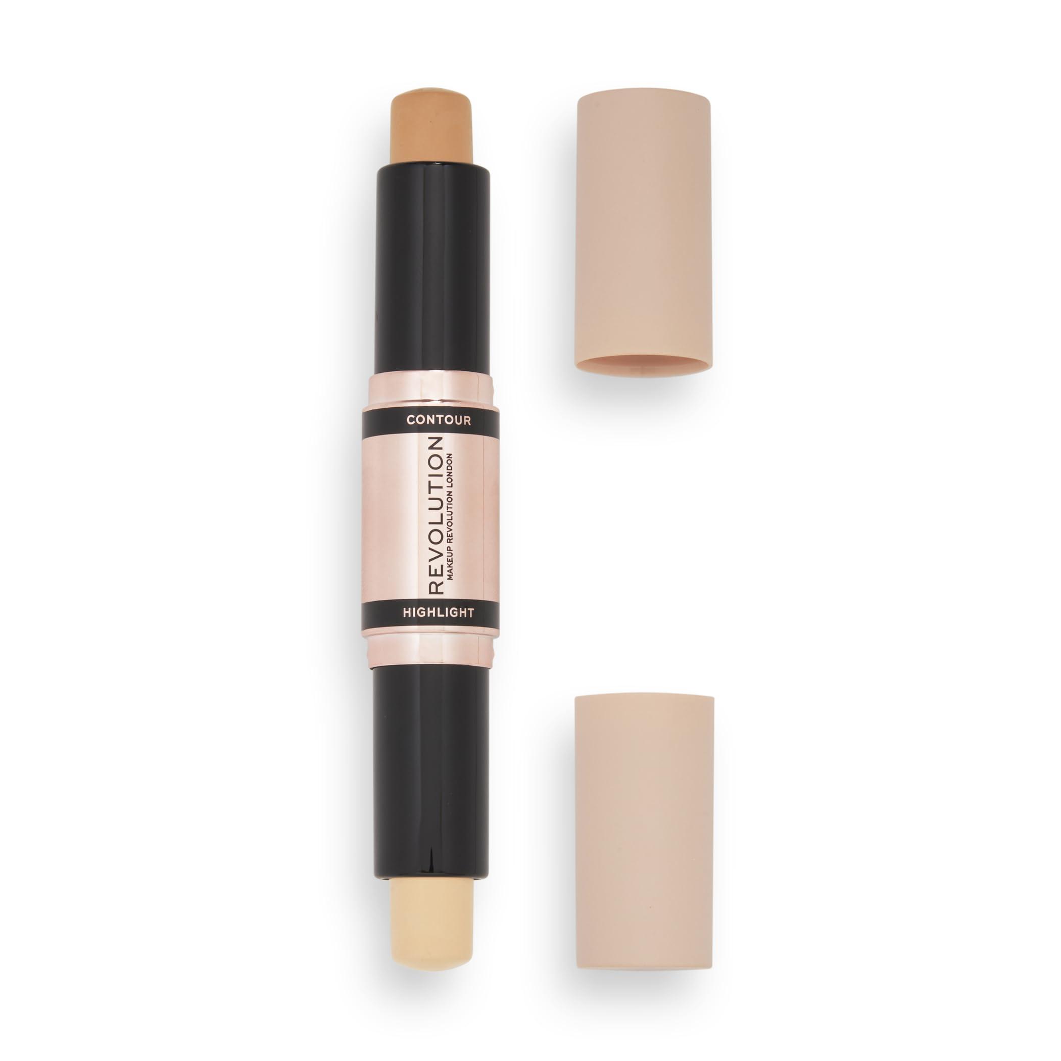 Revolution Beauty London Revolution, Fast Base Contour Stick, Dual Ended, Sculpts & Defines Face, Lightweight, Blendable, Light, 2 X 0.15 Oz
