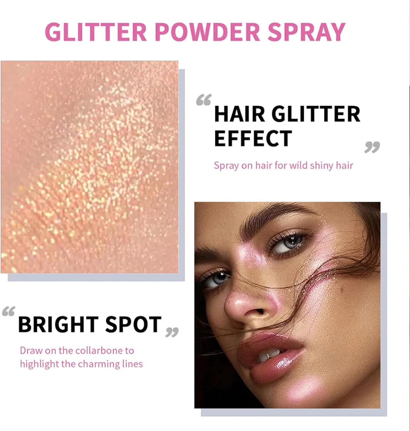 SOVONCARE SOVONCARE Hair and Body Glitter Spray Instantly, Face Glitter Hairspray Body Shimmer Powder add Sparkly Shimmery Glow for Women Hair, Skin, Clothing Quick Drying, Non-Sticky 4.7 oz Copper